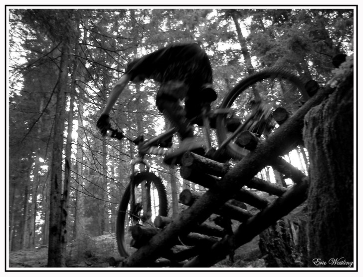 Anton uppe bland NS-ramperna i Norsesund. . Foto: Eric Westling. Åkare: Anton Holm.