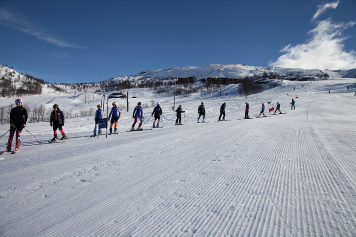 Sol og  deilig skiføre! Plogen skiklubb på treni.