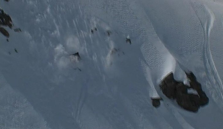 Jag kör på hårt utför baksidan av Brevent, utr. Foto: Jerk Looman. Åkare: Jag!.