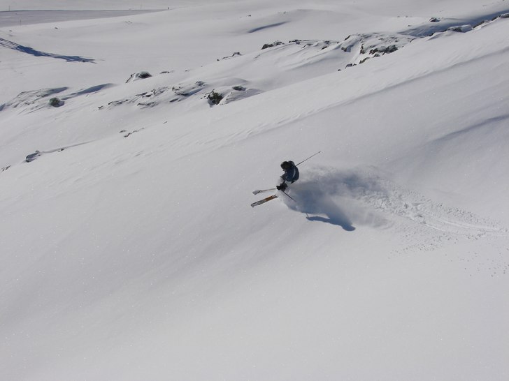 Lite puderåkning :). Foto: Jens Lundgren. Åkare: Ole Lundgren.