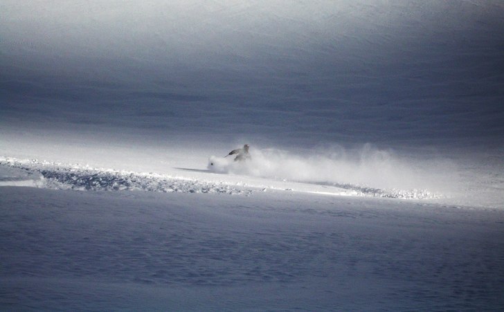 Clacier d Argentier. Foto: Tomas Gustavsson. Åkare: Håkan Friman.