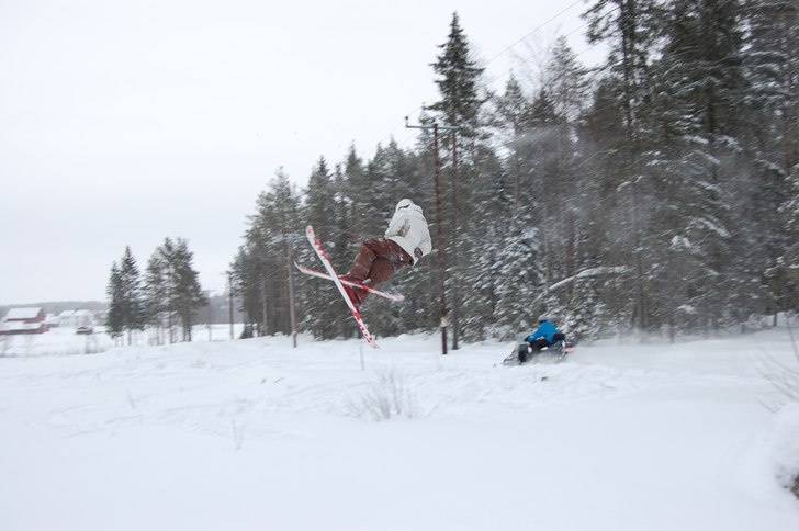 ett av dom första corkförsöken. Foto: Alexander Olausson. Åkare: Oscar Landström.