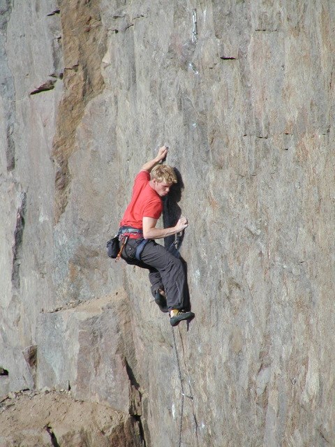 Jag klättrar Ödlan. Foto: Rick McGregor. Åkare: Jag.