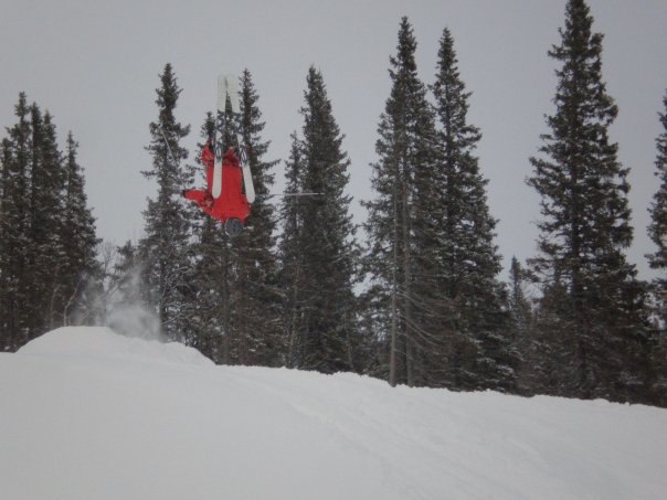 Ingen bra bild allas. Det ser jättetlitet ut, men. Foto: Christina. Åkare: Jag.