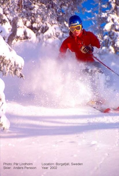 Borgafjäll januari 2002. Foto: Pär Lindholm. Åkare: Anders Persson.