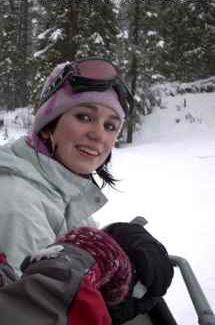 Jag i sittliften för några år sen .. Foto: Dennis Fehrm. Åkare: Jenny Mattsson.