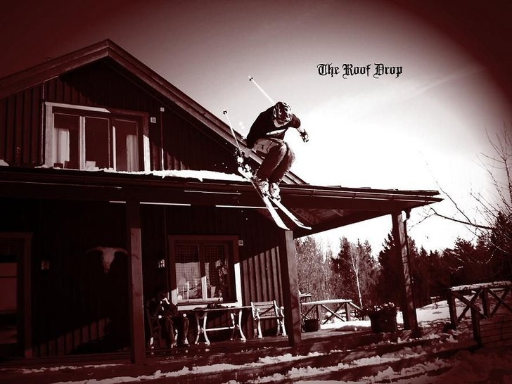 Va gör man inte om man har lite tråkigt en vinte. Foto: Gustav Ronéus. Åkare: Calle Ronéus.