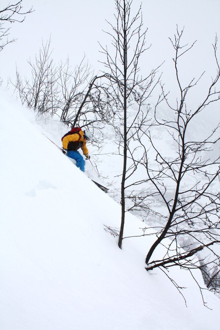 Det snöar snöar och snöar.... Foto: Magnus. Åkare: Annika.
