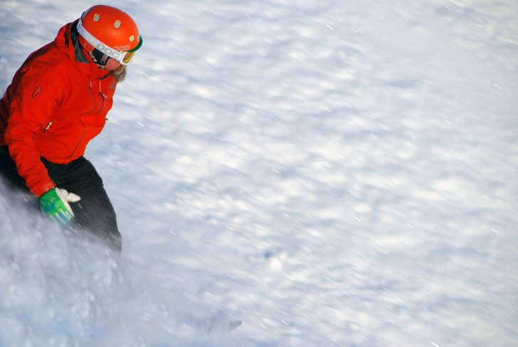 En bild av Kittelfjäls cowboy och heliguide Micke. Foto: Stefan Lindgren. Åkare: Micke Högberg.