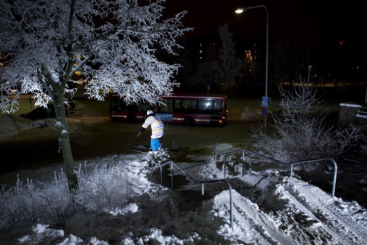 Sjukt sick rail sattes av en sjukt sick person! :). Foto: Filip Älfvåg. Åkare: Hugo Ljungquist.