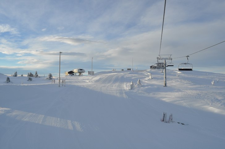 Herlige forhold i Kvitfjell!
-7 på toppen, -11 i .