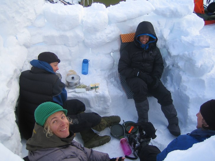 after some days crazy hiking it was nice to finall. Foto: henning. Åkare: olav,dea,christer og meg.