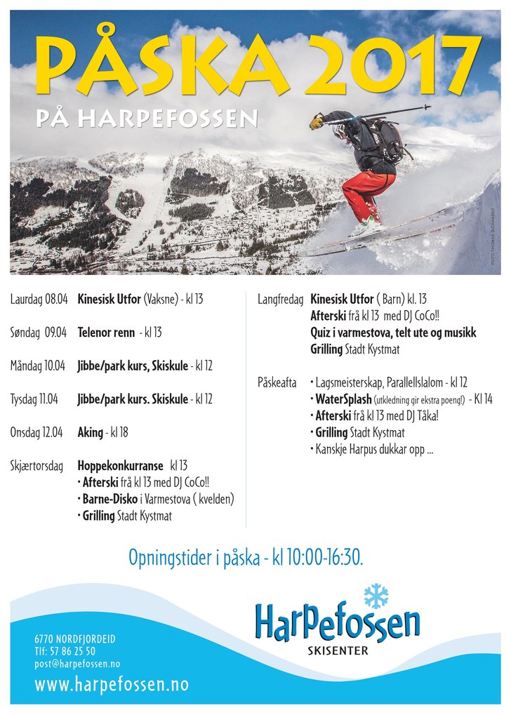 Klar for påske på Harpefossen Skisenter
Det er u.