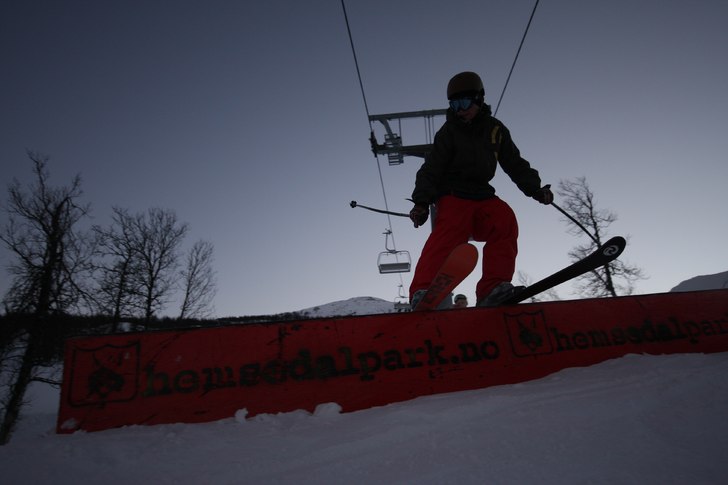 Blåparken i Hemsedal. Foto: Thomas Larsson. Åkare: Andreas Olsson.