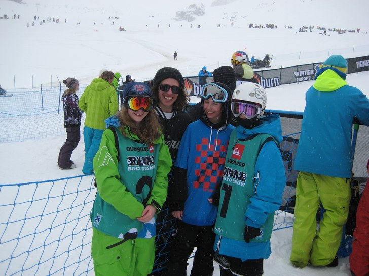 Träffade Henke under slopestylefinalen!. Foto: Jonas Trägårdh. Åkare: Amanda Gustafsson, Henrik Harlaut, Hugo Atterlid, Jesper Trägårdh.