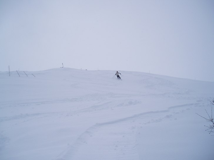 Ingen vidare bild, men PUDER!. Foto: Emelie Christenbrunn. Åkare: Arvid Mörn.