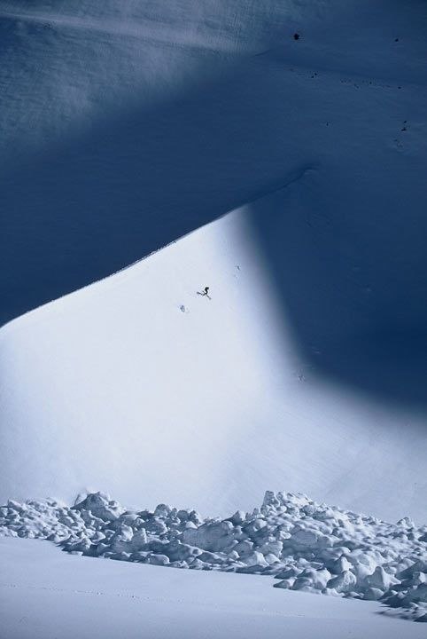 Geoff Morris aktar sig för lavinen i St Anton . Foto: Fredrik Schenholm. Åkare: Geoff Morris.