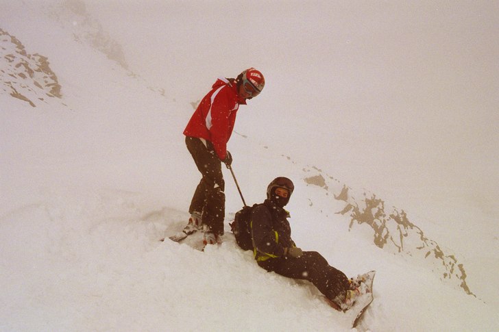 Robin och  Jag är ute på en lite färd i Offpist. Åkare: Tim Kahlbom (snowboard) / Robin Kahlbom (skidor).