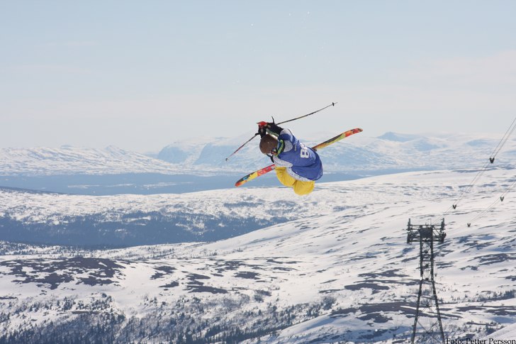 Bilder ifrån dagens SM Big Air 2009 ifrån Åre! . Foto: Petter Persson. Åkare: Maximillian Smith .