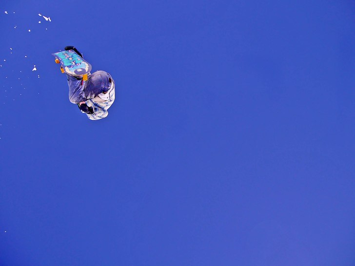 Flying in a blue dream. Foto: Emelie Persson. Åkare: Blake Lutrell.