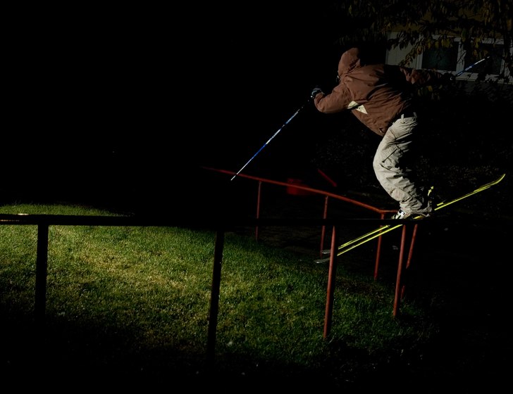 en riktigt riktigt svår c-rail, typ 15 meter lån. Foto: johan wennerström. Åkare: klas morin.