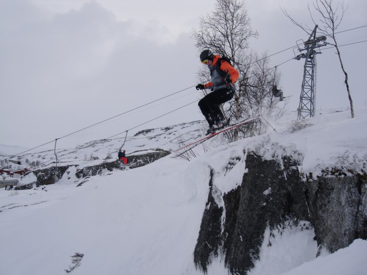 Lika mjuk idag.. mycket snö föll det!. Åkare: Martin koitrand.