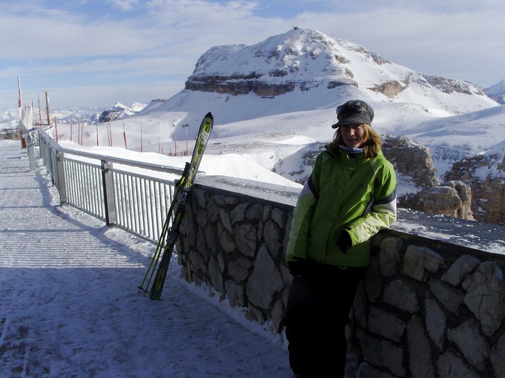 Utsikt mot Piz Boe. Foto: Björn Holmgren. Åkare: Ellen.