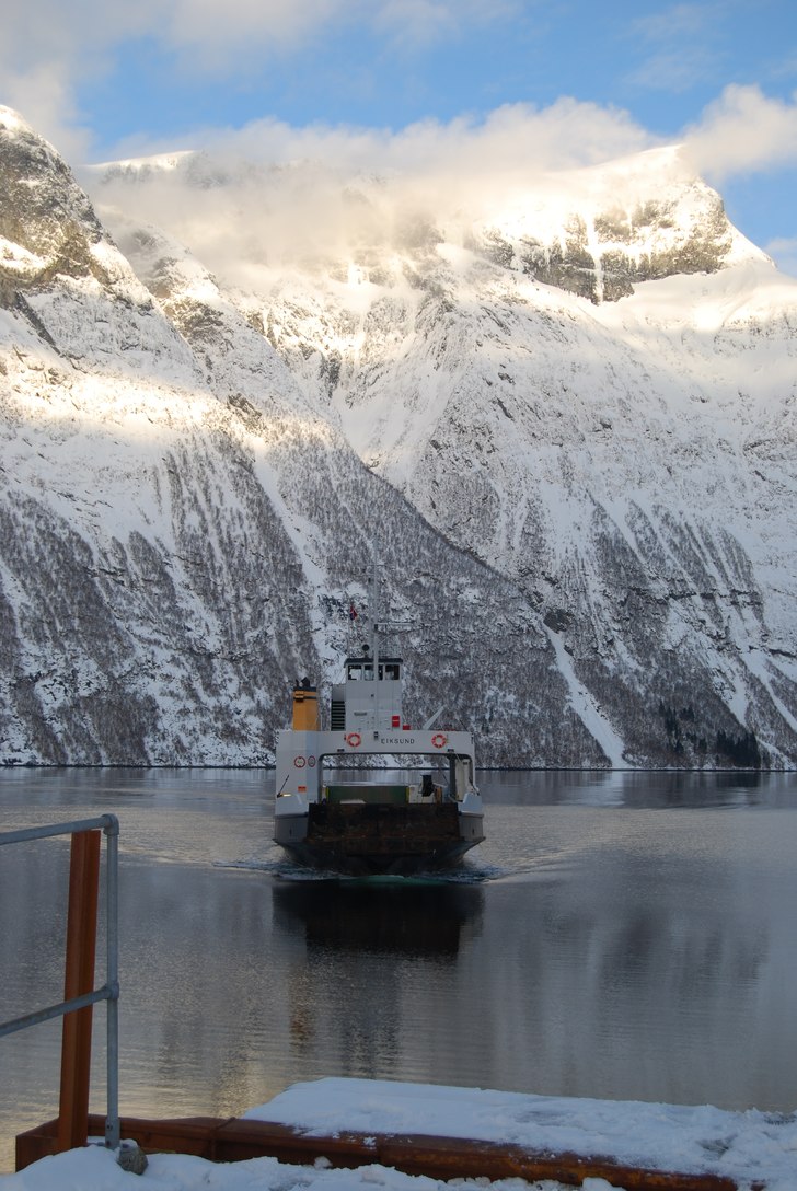Färjan efter topptur. Foto: Göran Månsson.