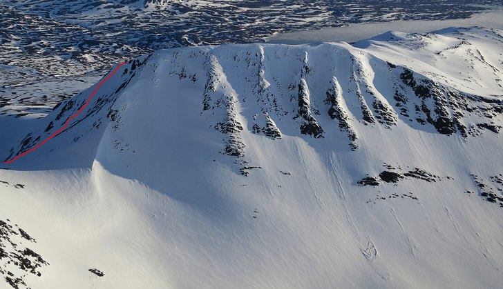 Toppen på Bandaklumpen är lookers right på bild. Foto: Mattias Skantz.