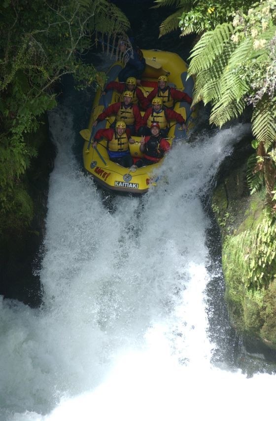 Kaituna River, Nya Zeeland. 7 meter sägs fallet v. Foto: ?. Åkare: Ulf Brissman mfl.