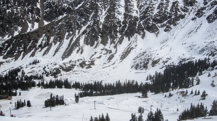 Den lilla parken i A-Basin i slutet av säsongen 2.