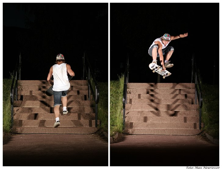 seb. drar en fet caveman på en 9 steg. Foto: Max Neuriesser. Åkare: Sebastian classon.