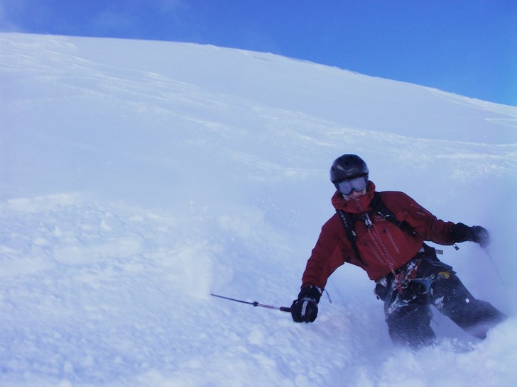 Äntligen, efter år av otur med snön.. Foto: Björn. Åkare: Erik Saläng.