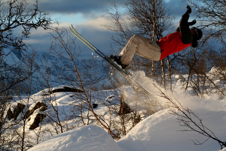 Skogskjøring i Kåfjord. Foto: Odd Roar Salamonsen. Åkare: Hans Christian Bosse Moi.