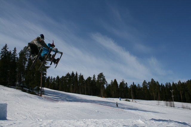 Double plake. Foto: Per Lindström. Åkare: Petter Larsson Dennis Berggren.