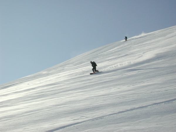 Lön för mödan efter några timmars snöskovandr. Foto: John. Åkare: Olof Appelblad.