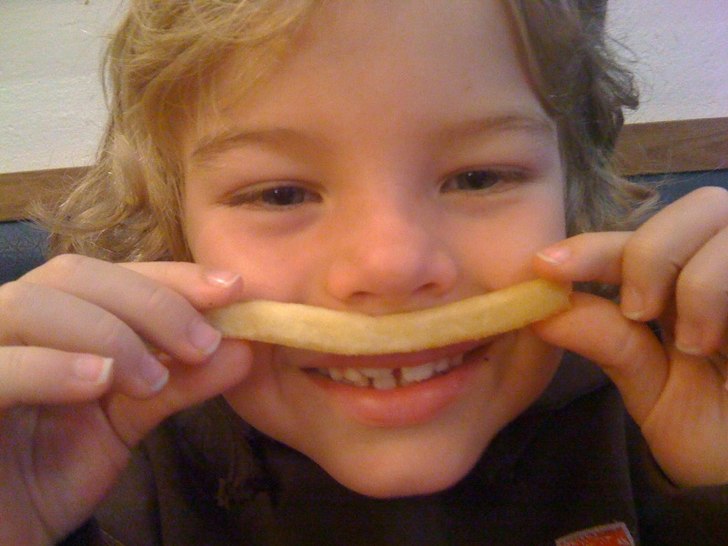 har man ingen riktig får man ta en pommes. Foto: pappa. Åkare: jibbpommfritte.