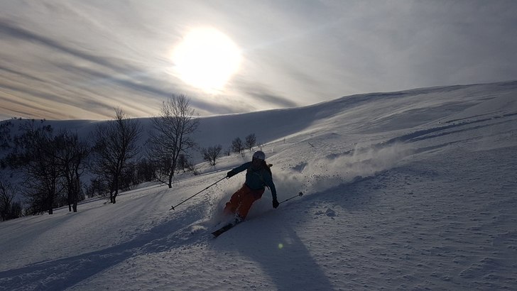 Topptur Hamrafjället i Tänndalen bakom vår stug.