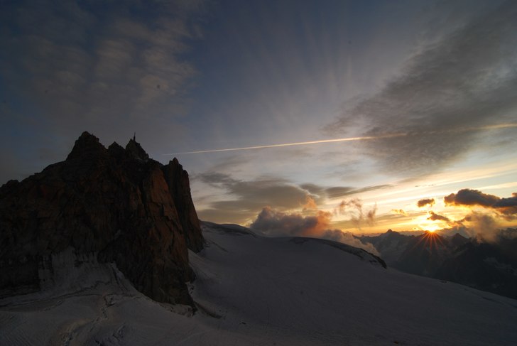 Denna Bild togs på morgonen från Cosmique hyttan. Foto: Andree Nienkerk. Åkare: Andree Nienkerk.