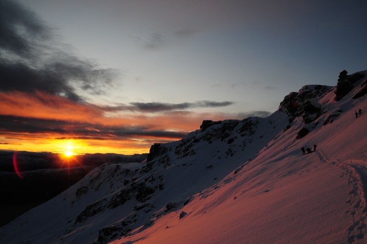 "Bästa delen av turen, upplevelsen och natur. Foto: Erik "Lidas" Lidström. Åkare: Ski og Skred.