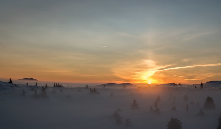 Nydelige forhold i Kvitfjell
Sol på morgenkvisten.