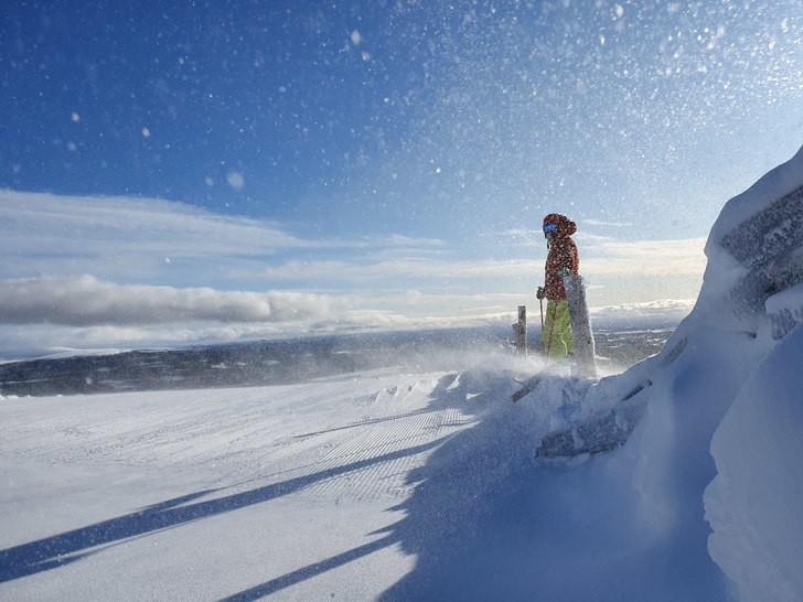 En mysig och blåsig dag på fjället..
