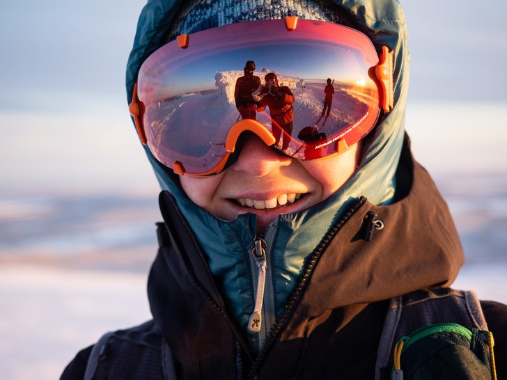 Glada miner när vi äntligen kommit fram till Åk.