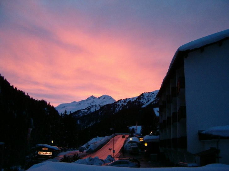 solnedgång i St Anton. Foto: Joakim Danielsson.