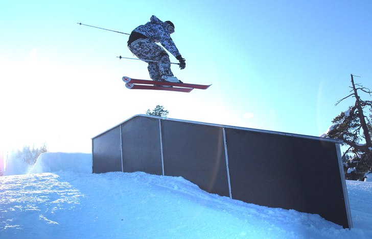 gapar flat down railet i parken. Foto: Karolina Persson. Åkare: Oskar Brandberg.