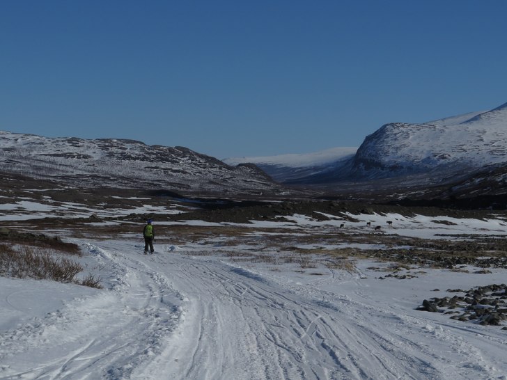 Början på åket med sikte österut. Foto: tryggve tirén.