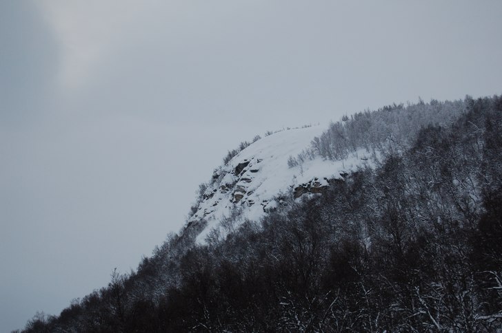 Ramundbergets branta sida taget från sittliften.. Foto: Katarina Tagesson.