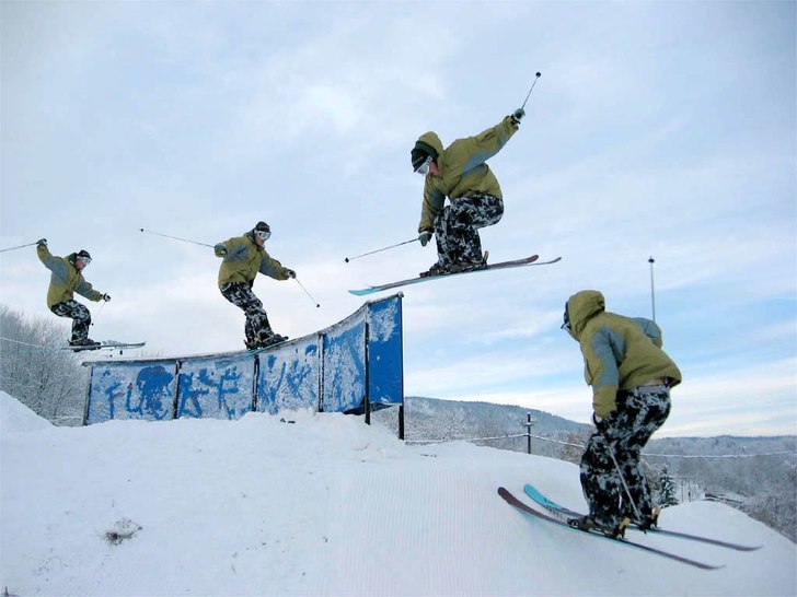 En C-rail tidlig sesong i Kirkerudbakken utenfor O. Foto: Are Tallaksrud. Åkare: Christoffer Melhus.