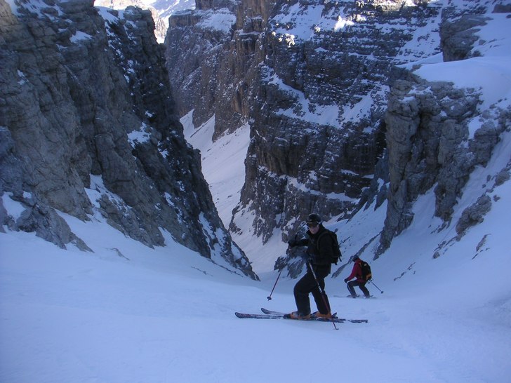 Culouiren innan Val Mezdi. Foto: Björs. Åkare: Been + Franseco Tremolada.