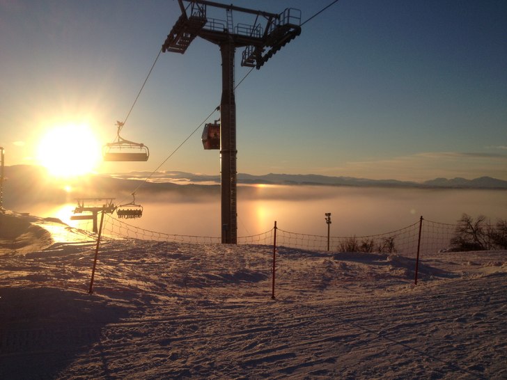 Bild tagen på toppen av åreskutan under liften, . Foto: Philip Krook.